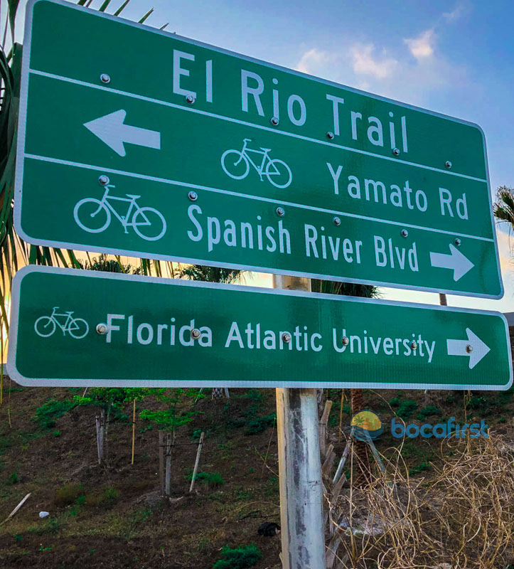 Wayfinder sign at El Rio Trail and Tri Rail Station