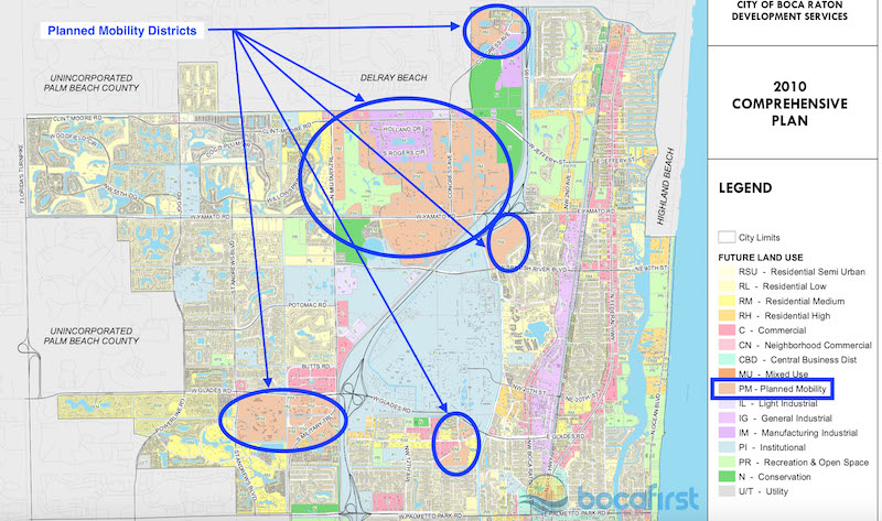 Boca's 5 Planned Mobility Districts