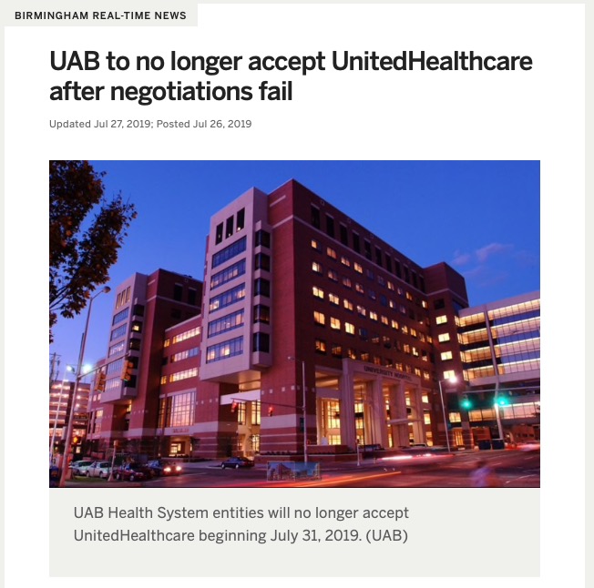 UAB Dropped UHC