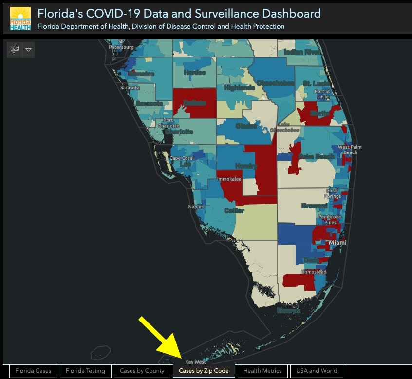 Florida COVID-19 - Cases by Zip Code