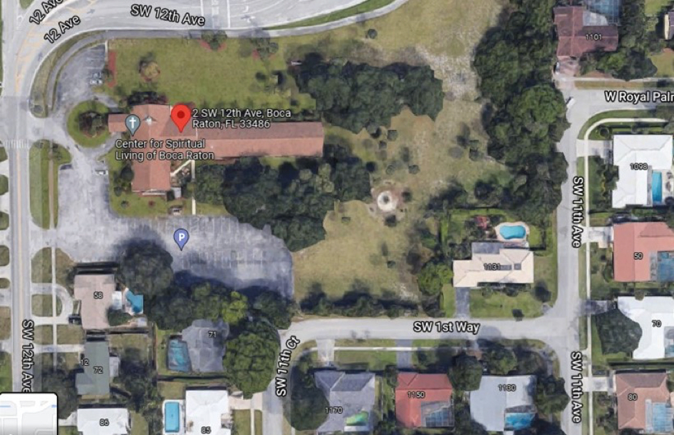 Overhead view of 2 SW 12th Ave in Boca Raton proposed for city wide zoning change