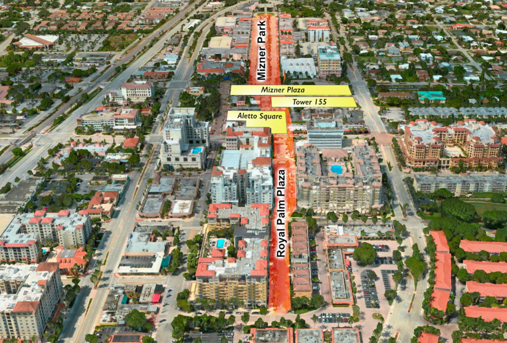 How Boca's Downtown spine was severed for lack of vision and leadership. Graphic by Les Wilson.