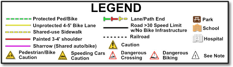 BocaFirst Bike Map Legend