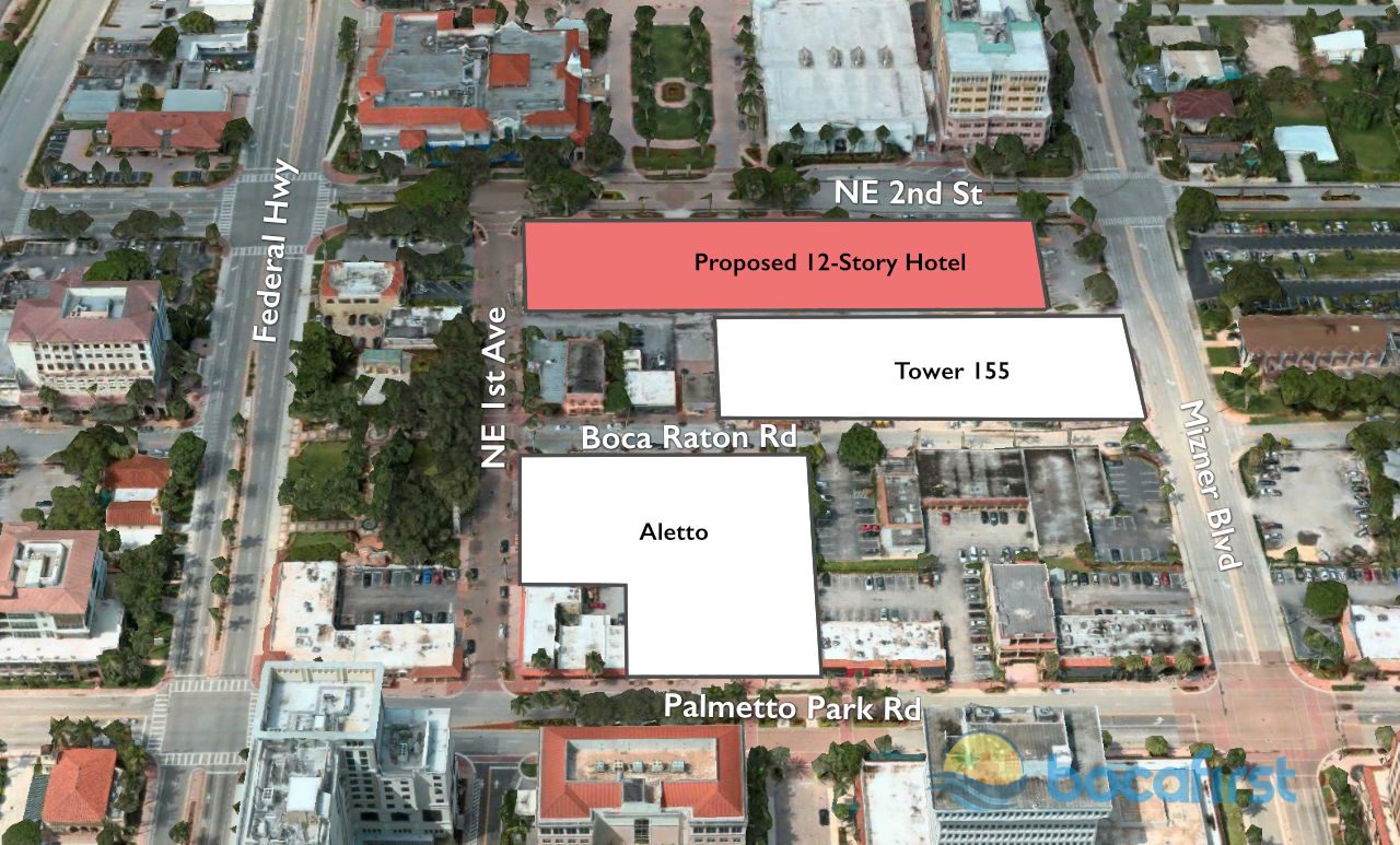 Proposed 12-story Hotel at Mizner Plaza