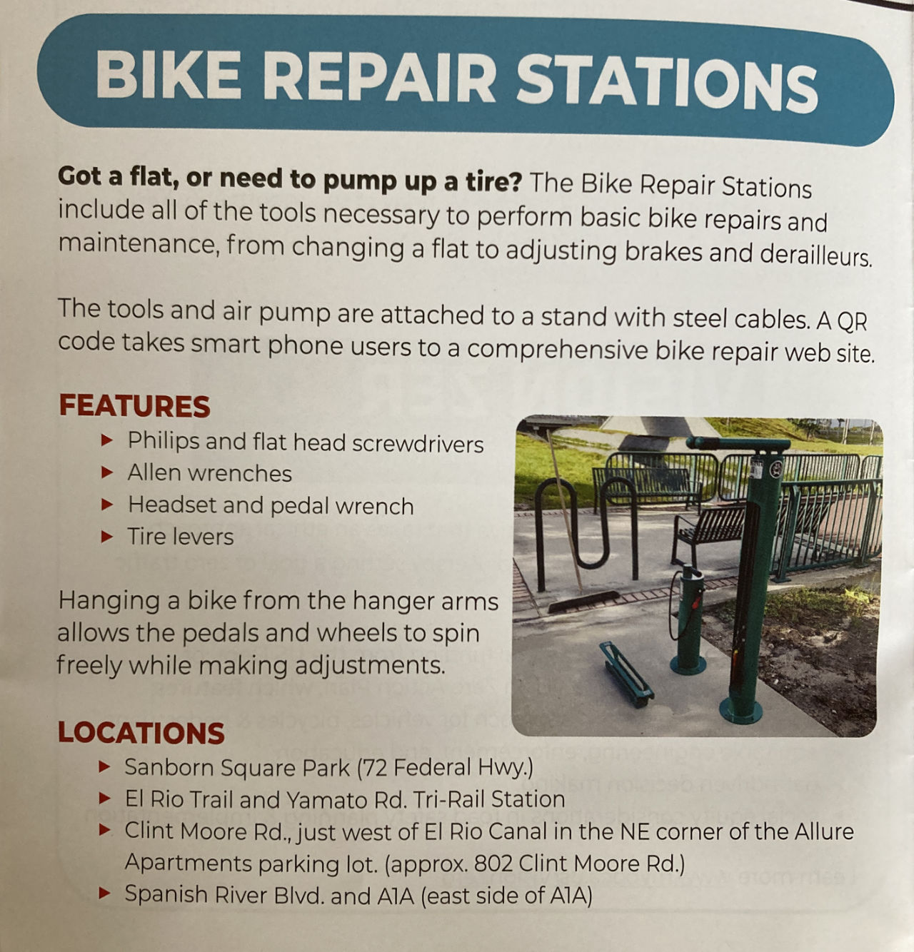 bike repair stations